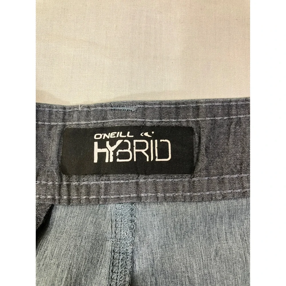 ONeill Hybrid Shorts Mens 34 Heather Gray Stretch Boardshorts Walkshorts 85773 - Picture 6 of 11